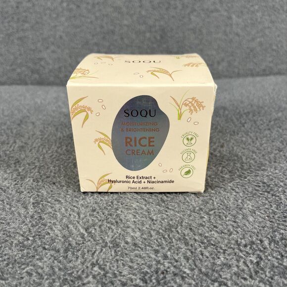 Korean SOQU Rice Face Cream Moisturizing & Brightening 2.48 oz - Picture 5 of 10
